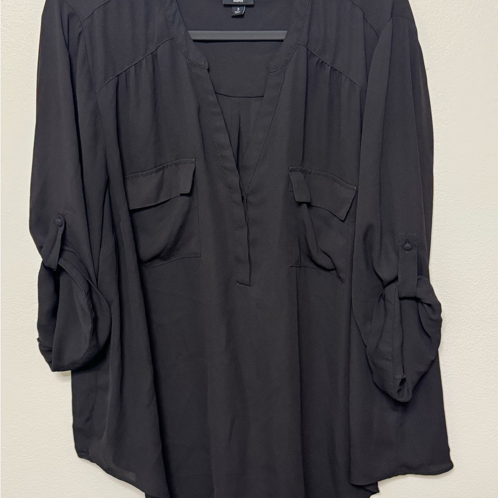 Torrid Harper Black Blouse plus size